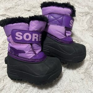 Sorel Lavender and Charcoal Boots